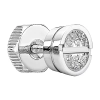 Mens 1/10 CT. T.W. Diamond Stainless Steel Stud Earring