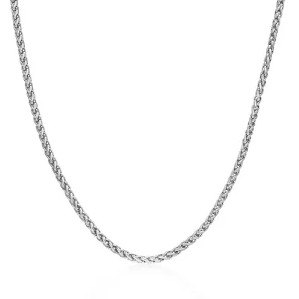 Mens Stainless Steel 18" 3mm Wheat Chain