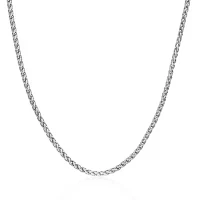 Mens Stainless Steel 18" 3mm Wheat Chain