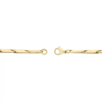 Mens Stainless Steel & Gold-Tone IP 22" 2mm Link Chain