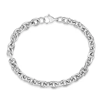 Mens Stainless Steel 9" 7mm Rolo Bracelet