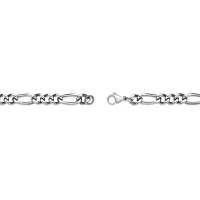 Mens Stainless Steel 9" 11mm Figaro Bracelet