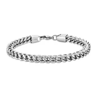 Mens Stainless Steel 9" 6mm Foxtail Bracelet