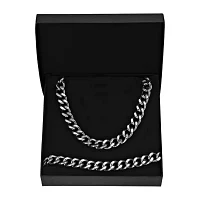 Mens Stainless Steel 12mm Chunky Curb Chain & Bracelet Boxed Set