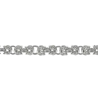 Mens Stainless Steel 24" 7mm Byzantine Chain