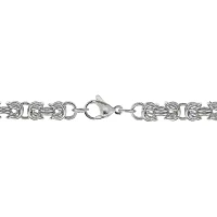 Mens Stainless Steel 24" 7mm Byzantine Chain