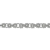 Mens Stainless Steel 18" 7mm Byzantine Chain