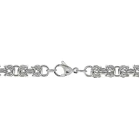 Mens Stainless Steel 18" 7mm Byzantine Chain