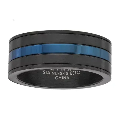 "Thin Blue Line" Mens 9M Stainless Steel Band