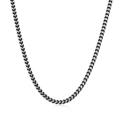 Stainless Steel Inch Solid Wheat Chain Necklace