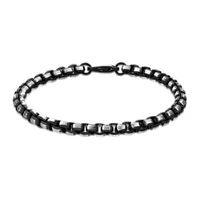 Stainless Steel 8 1/2 Inch Solid Box Chain Bracelet