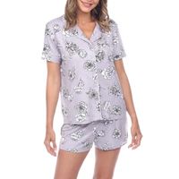 White Mark Womens Short Sleeve 2-pc. Shorts Pajama Set