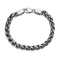 Stainless Steel 10 Inch Solid Wheat Chain Bracelet