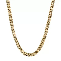 Mens Stainless Steel & Gold-Tone IP 20" 6mm Foxtail Chain