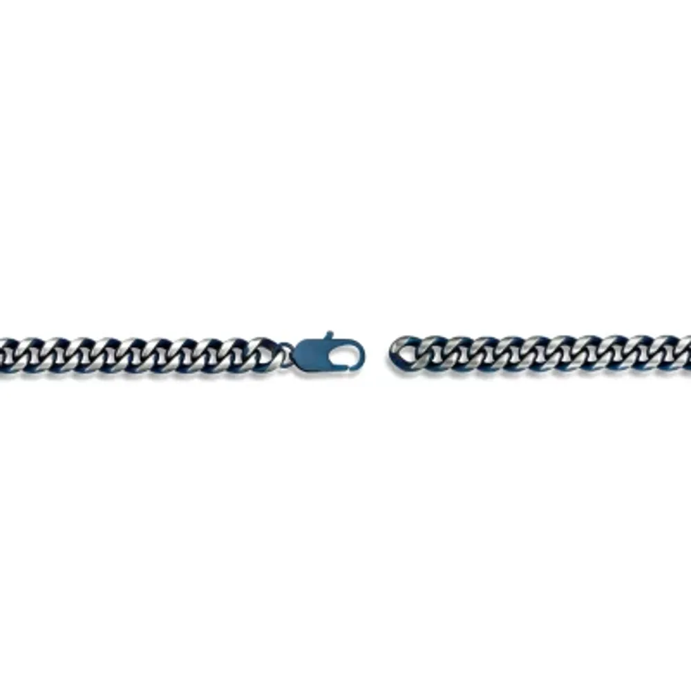 Stainless Steel Inch Solid Curb Chain Bracelet