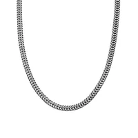 Stainless Steel 24 Inch Solid Herringbone Chain Necklace