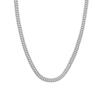 Stainless Steel 24 Inch Solid Herringbone Chain Necklace