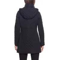 Miss Gallery Womens Removable Hood Midweight Quilted Jacket