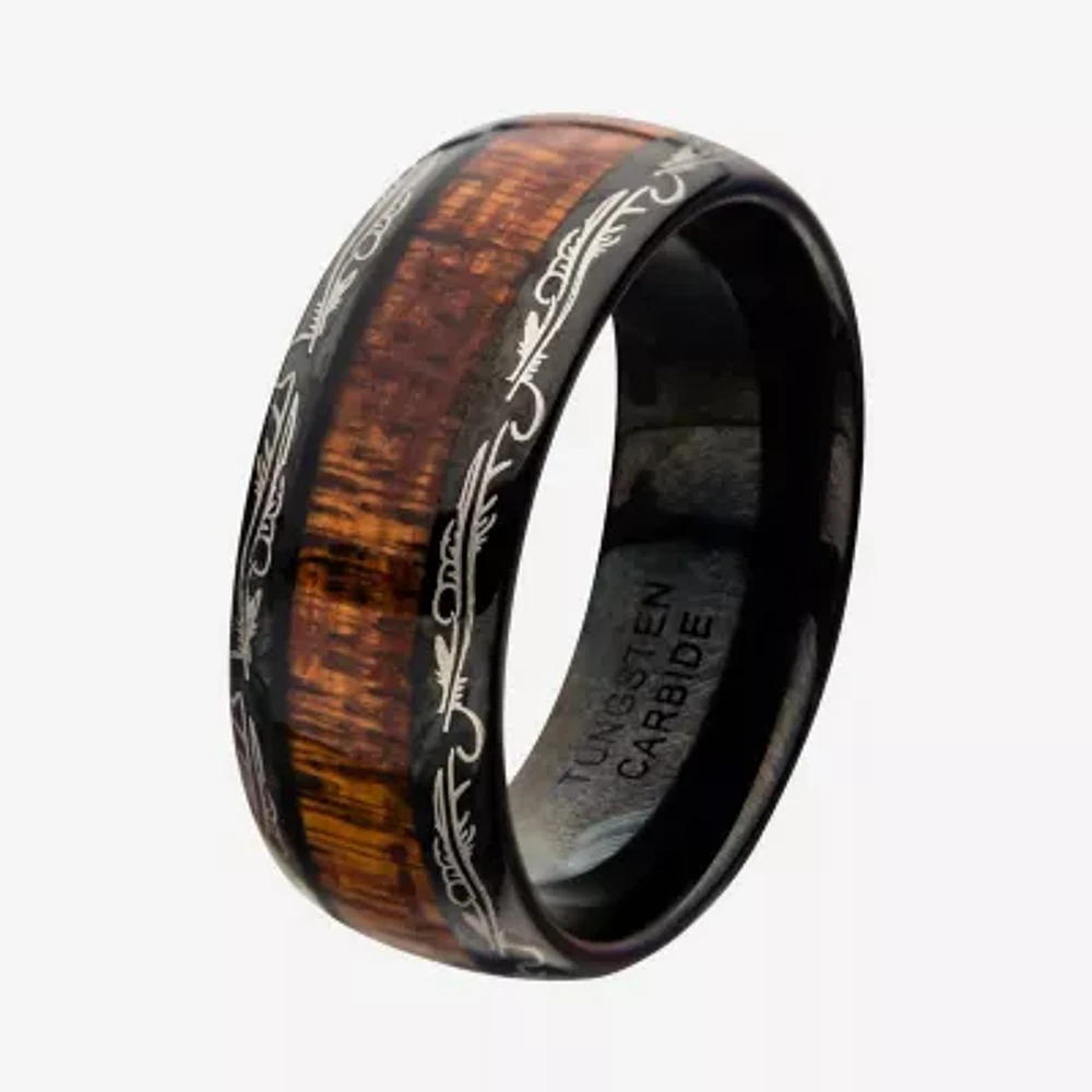 Inox Mens Jewelry 8MM Tungsten Wedding Band