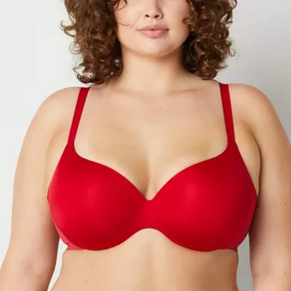 Ambrielle Everyday Underwire Push Up T-Shirt Plunge Bra-306754