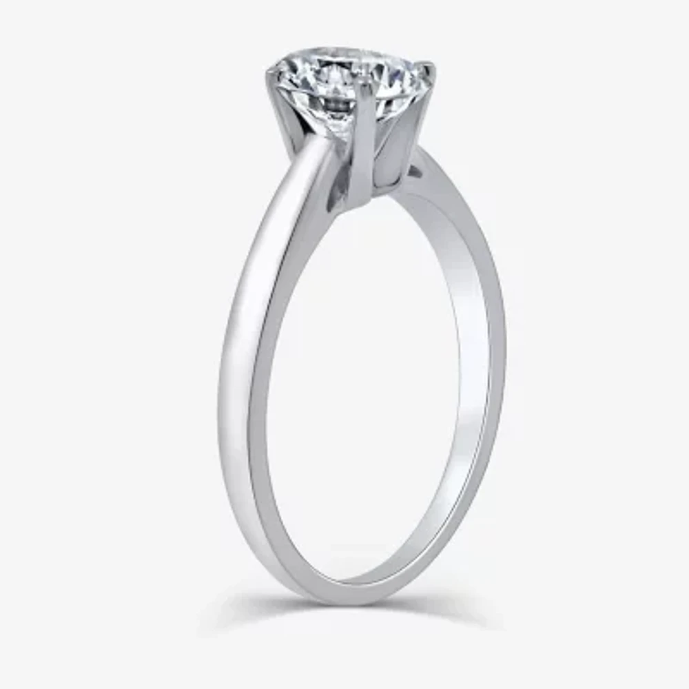 1 CT. Lab-Grown (G / SI2) Diamond Oval Solitaire Engagement Ring 10K Gold