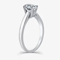 (G / SI2) Womens 1 CT. Lab-Grown White Diamond 14K Gold Oval Solitaire Engagement Ring