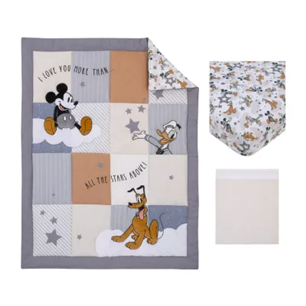 Disney Collection 3-pc. Mickey Mouse Crib Bedding Set