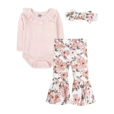 Baby Essentials Girls 3-pc. Clothing Set