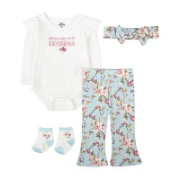 Baby Essentials Girls 4-pc. Clothing Set