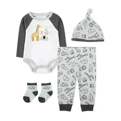 Baby Essentials Baby Boys 4-pc. Baby Clothing Set