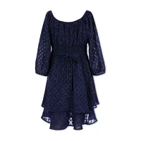 Speechless Big Girls Long Sleeve A-Line Dress