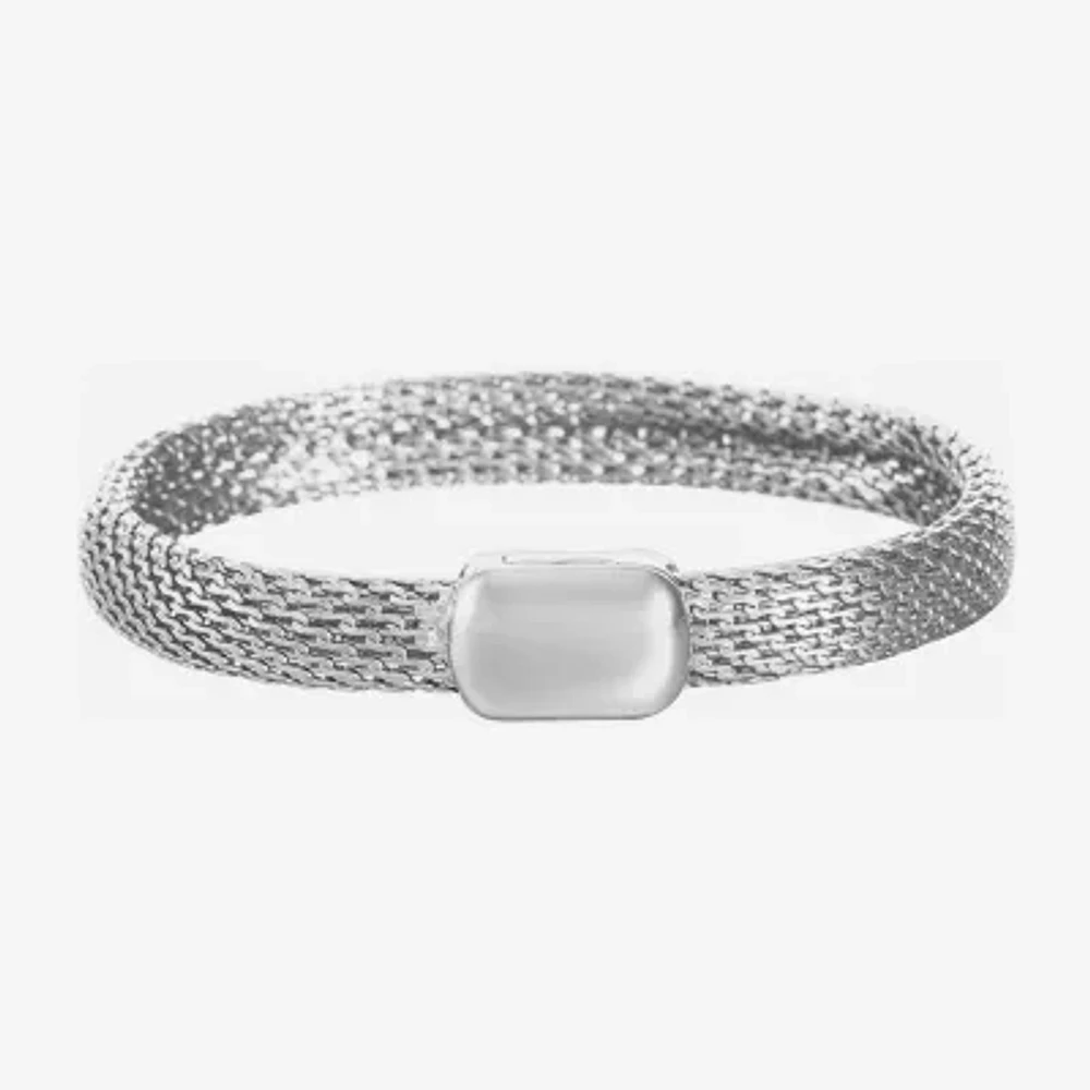 Monet® Silver-Tone Magnetic Closure Bracelet