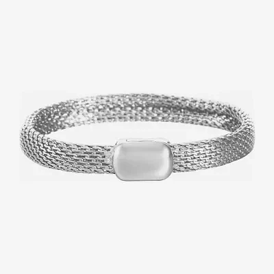 Monet® Silver-Tone Magnetic Closure Bracelet