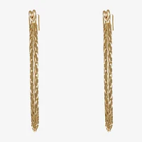 Liz Claiborne® Gold-Tone, Textured Oval Hoop Earrings