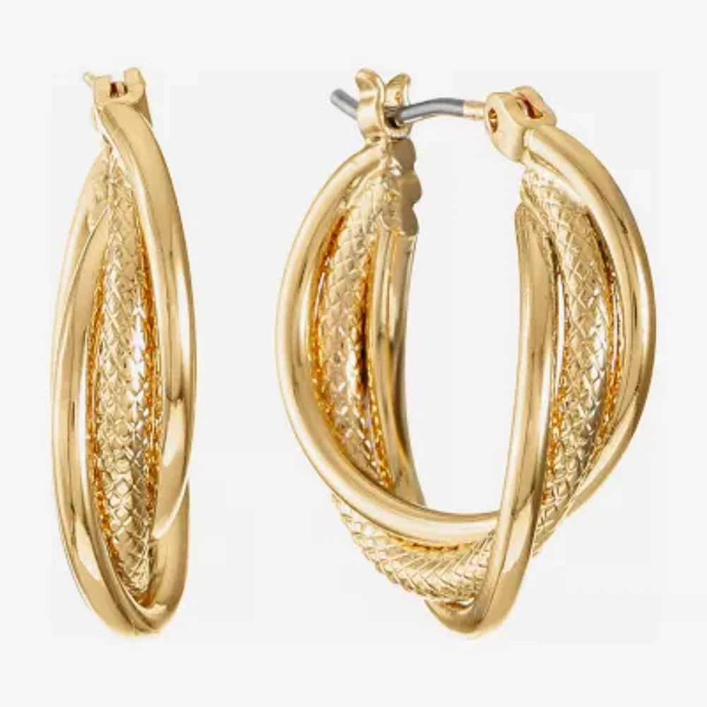 Liz Claiborne® Twisted Hoop Earrings