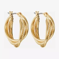 Liz Claiborne® Twisted Hoop Earrings