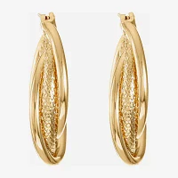 Liz Claiborne® Twisted Hoop Earrings