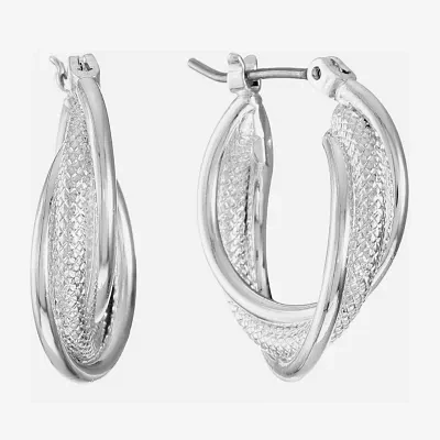 Liz Claiborne® Twisted Hoop Earrings