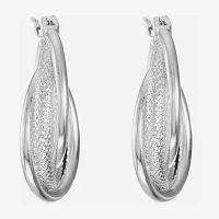 Liz Claiborne® Twisted Hoop Earrings