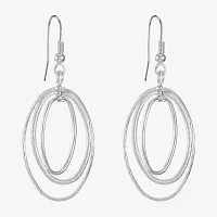 Liz Claiborne® Silver-Tone, Orbital Drop Earrings