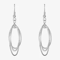 Liz Claiborne® Silver-Tone, Orbital Drop Earrings