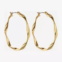 Liz Claiborne® Ribbon Hoop Earrings