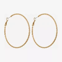 Monet Jewelry Gold Tone Twist Hoop Earrings