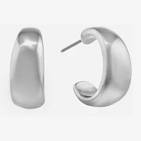 Liz Claiborne Silver Tone Small Hoop Earrings