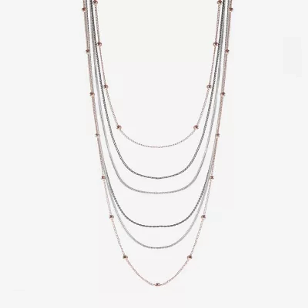 Liz Claiborne Layered 17 Inch Snake Strand Necklace