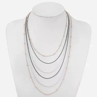 Liz Claiborne Layered 17 Inch Snake Strand Necklace