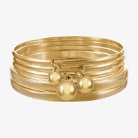 Liz Claiborne® Set of 5 Gold-Tone Bangle Bracelets