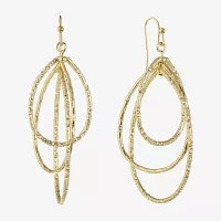 Monet Jewelry Gold Tone Textured Drop Earrings