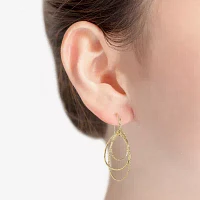 Monet Jewelry Gold Tone Textured Drop Earrings