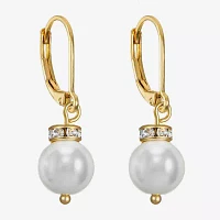 Monet Jewelry Simulated Pearl Ball Drop Earrings